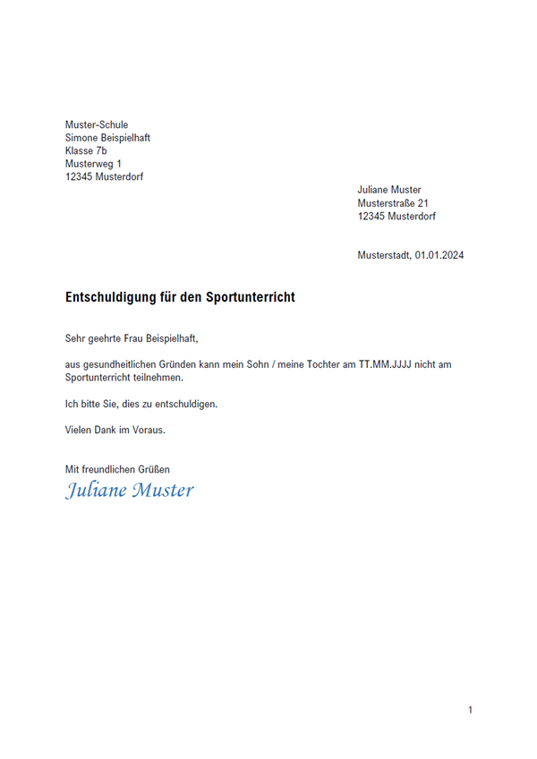 Wie Schreibt Man Entschuldigung Für Die Schule Entschuldigung Schule: Vorlagen & Muster